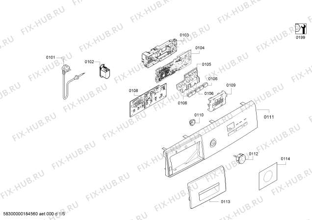 Схема №4 WM10K160HK IQ300 с изображением Вкладыш для стиралки Siemens 00634796