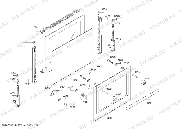 Взрыв-схема плиты (духовки) Siemens HB43GR540 H.SE.NP.L2D.IN.GLASS.S4/.X.E0_C/// - Схема узла 02