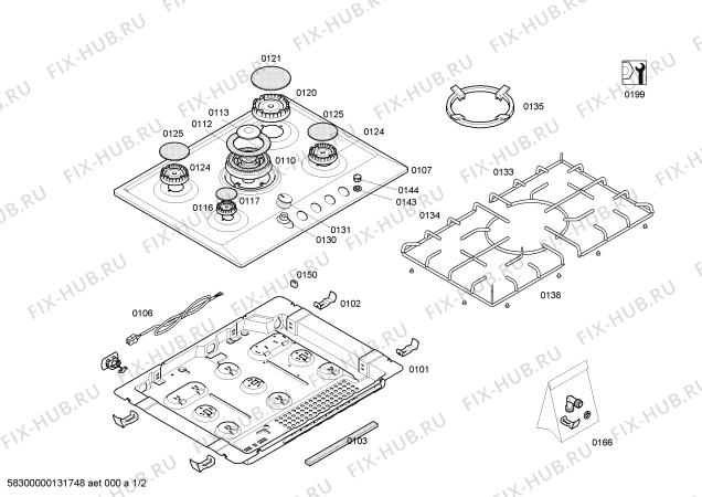 Схема №2 PCL752MEU с изображением Переключатель для плиты (духовки) Bosch 00612296
