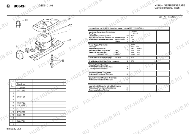 Взрыв-схема холодильника Bosch GSD5101 - Схема узла 02