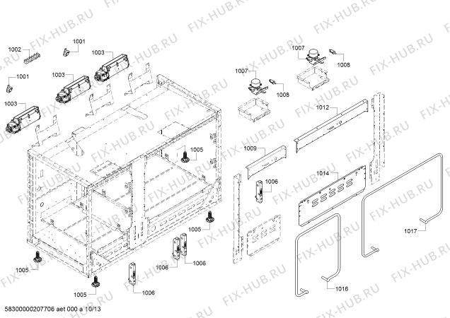 Схема №8 PRD486NLHC с изображением Шарнир для духового шкафа Bosch 00748710