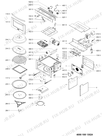 Схема №1 KMPC4530 (F093100) с изображением Инструкция по эксплуатации для микроволновой печи Indesit C00379517