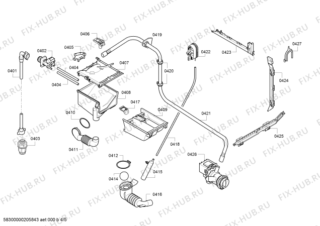 Схема №4 WAB16061IN с изображением Панель управления для стиралки Bosch 11023159