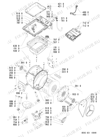 Схема №2 AWE 6514 с изображением Модуль (плата) для стиральной машины Whirlpool 480111103483