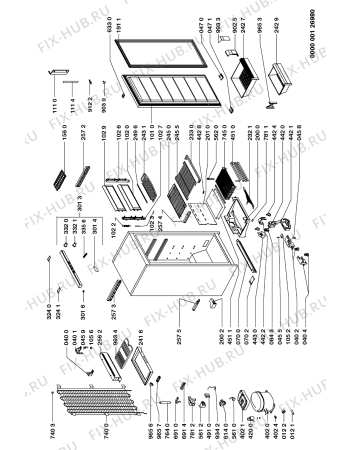 Схема №1 AFG030/G/WP AFG 030/G AFG 030/OKO/G/WP с изображением Ручка регулировки для холодильной камеры Whirlpool 481928228607