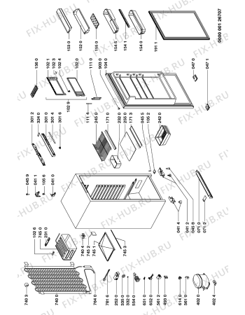 Схема №1 KEC 3035/0 с изображением Вложение для холодильника Whirlpool 481946078631