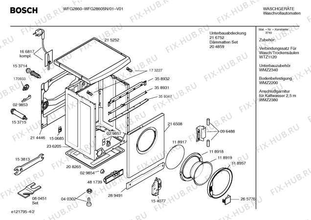 Схема №3 WFG2860SN WFG2680 с изображением Вкладыш в панель для стиралки Bosch 00526906