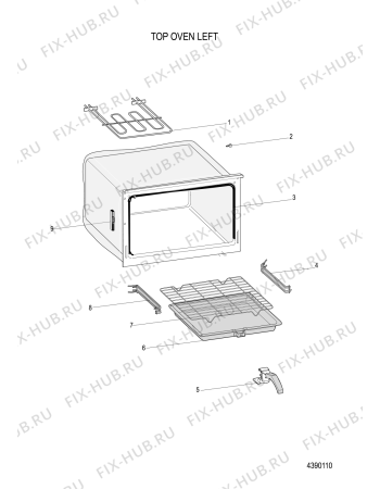Взрыв-схема плиты (духовки) Ariston CX109SV6AAUS (F062251) - Схема узла
