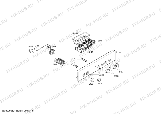 Схема №4 P1HEB31042 с изображением Кнопка для электропечи Bosch 00427683