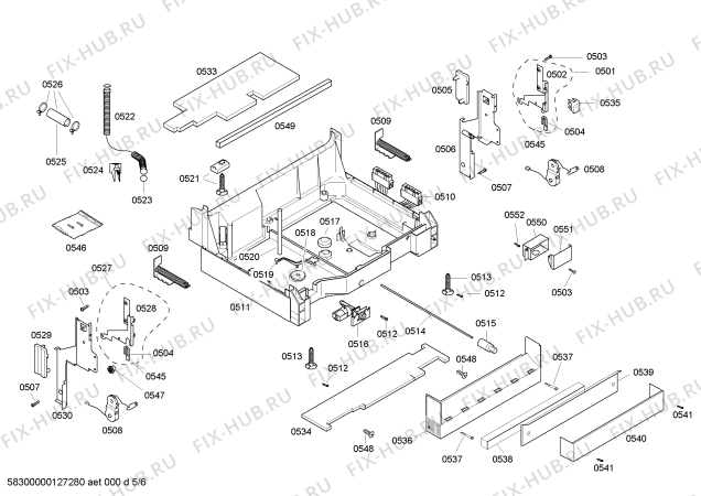 Взрыв-схема посудомоечной машины Bosch SHX56B02UC - Схема узла 05