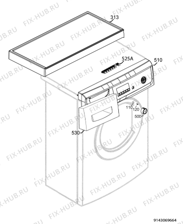 Взрыв-схема стиральной машины Zanussi ZWO3101 - Схема узла Command panel 037