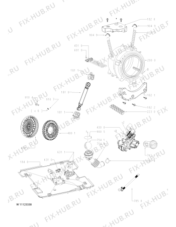 Схема №2 FSCR10432 с изображением Модуль (плата) для стиралки Whirlpool 481010852943