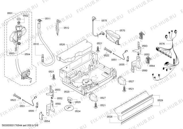 Схема №5 SN26M837GC made in Germany с изображением Модуль управления для посудомойки Siemens 00741445