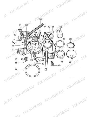 Взрыв-схема посудомоечной машины Aeg FAV554 is / Braun - Схема узла Water softener 066