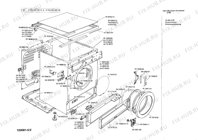 Схема №4 0722044262 V472 с изображением Крышка кнопки для стиралки Bosch 00020357