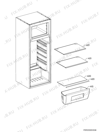 Взрыв-схема холодильника Smeg UKS3C090P1 - Схема узла Internal parts