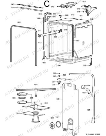 Схема №5 GMI 5512 EDELSTAHL с изображением Уплотнитель (прокладка) для посудомоечной машины Whirlpool 482000007449