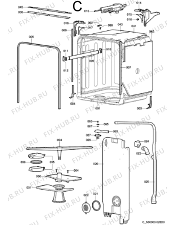 Схема №5 GS 6971 SCHWARZ с изображением Уплотнение для посудомойки Whirlpool 482000019330