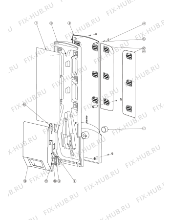 Взрыв-схема холодильника Indesit NBA18DFNF (F075473) - Схема узла