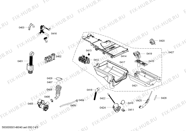 Взрыв-схема стиральной машины Bosch WKD28540GB, WKD2854 - Схема узла 04