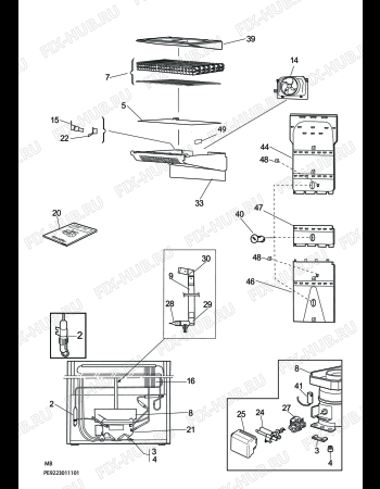 Взрыв-схема холодильника Aeg Electrolux A72700GNW0 - Схема узла C10 Cold, users manual