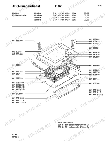 Взрыв-схема плиты (духовки) Aeg 5320B-W - Схема узла Section3