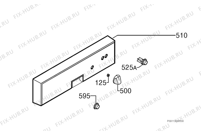 Взрыв-схема посудомоечной машины Zanussi ZDN11005XA - Схема узла Command panel 037