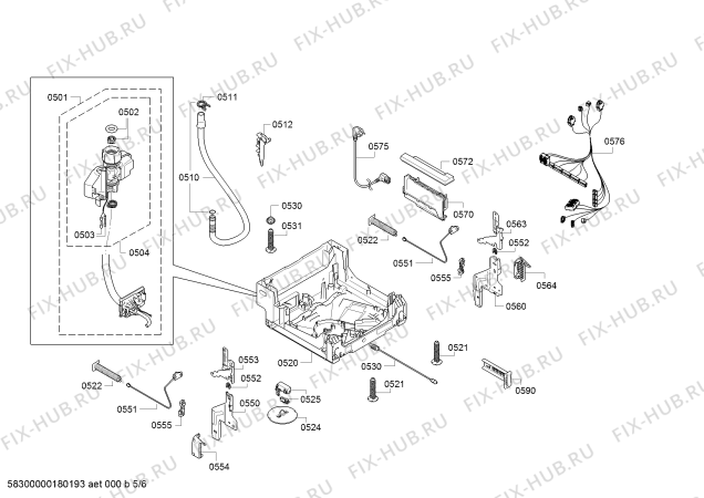 Схема №3 SPI53M15EU с изображением Передняя панель для посудомойки Bosch 00746360