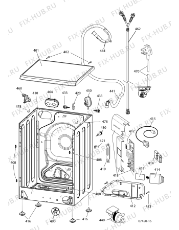 Схема №5 WDF740AUK (F054738) с изображением Инструкция по обслуживанию для стиральной машины Indesit C00265239