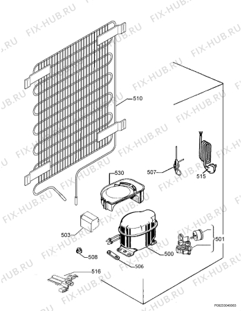 Взрыв-схема холодильника Zanussi ZRG16601WV - Схема узла Cooling system 017