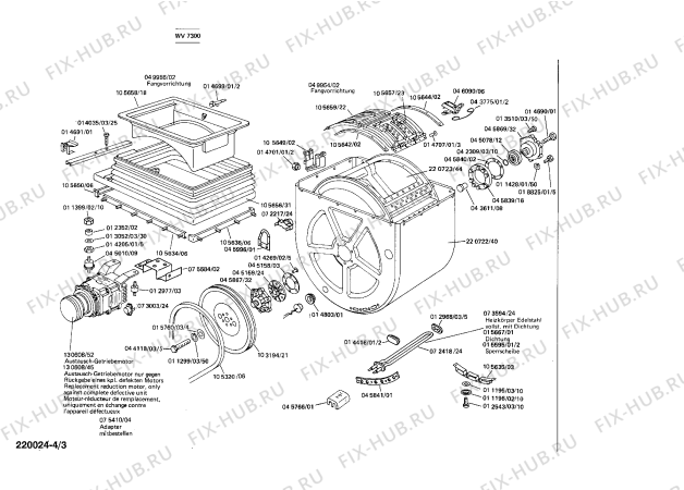 Схема №3 WV7300 SIWAMAT 730 с изображением Переключатель для стиралки Siemens 00045995