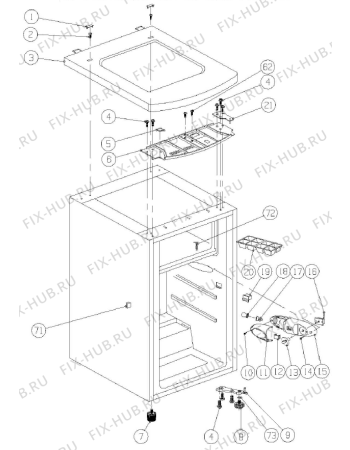 Взрыв-схема холодильника Upo R85F   -118L white (342102, RS-15DR4SA) - Схема узла 02