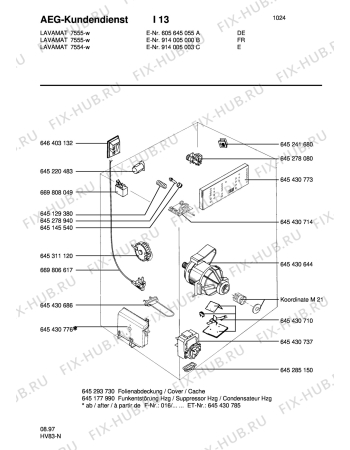 Взрыв-схема стиральной машины Aeg LAV7554 - Схема узла Electrical equipment