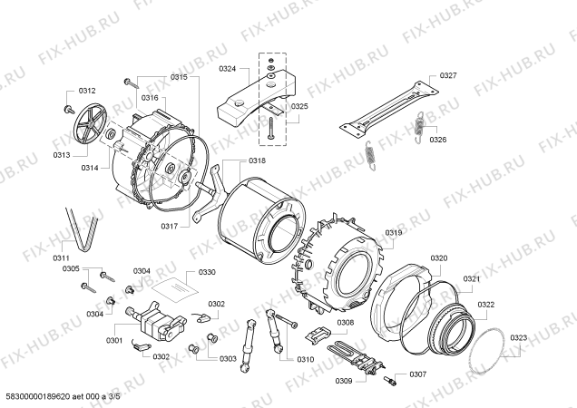 Схема №4 WAE283E25 Edition 25 с изображением Панель управления для стиралки Bosch 11007184