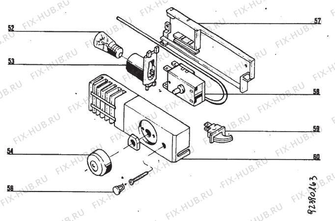 Взрыв-схема холодильника Zanussi ZR255C - Схема узла Section 4