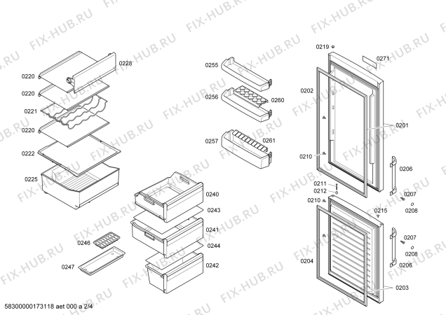 Схема №4 3KF6601W с изображением Вентиляционный канал для холодильника Bosch 00748344
