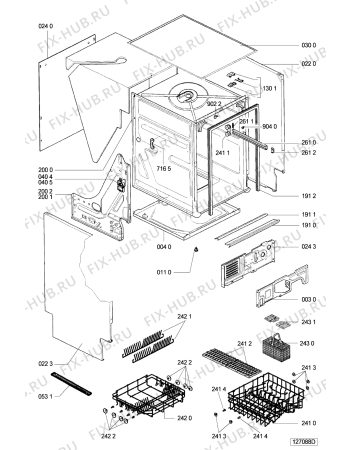 Схема №4 ADG 931/2 AV с изображением Уплотнитель (прокладка) для посудомоечной машины Whirlpool 481990501151