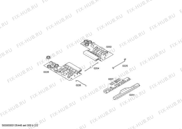 Взрыв-схема плиты (духовки) Bosch PIE601N24E BO.4I.60.TOP.BR.FS.Plano - Схема узла 02