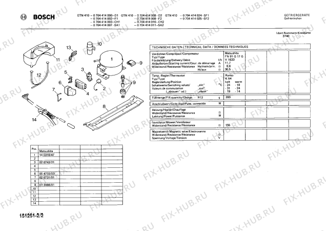 Взрыв-схема холодильника Bosch 0704414025 GTN410 - Схема узла 02