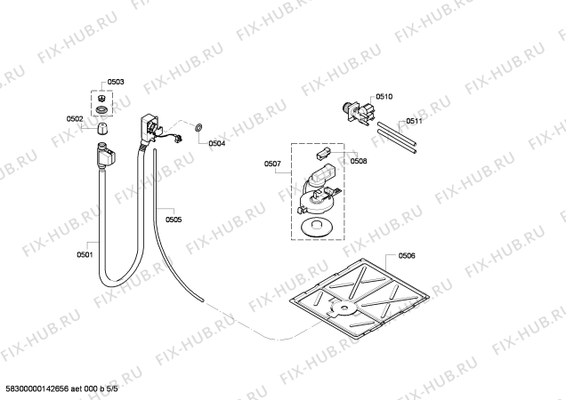 Взрыв-схема стиральной машины Bosch WAE28343 Bosch Maxx 6 VarioPerfect - Схема узла 05