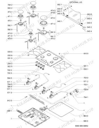 Схема №1 AKM 526/AE с изображением Труба для плиты (духовки) Whirlpool 481231039092