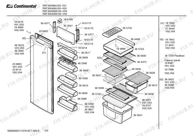 Схема №3 FB26MBA408 FB26 с изображением Уплотнитель двери для холодильника Bosch 00236825