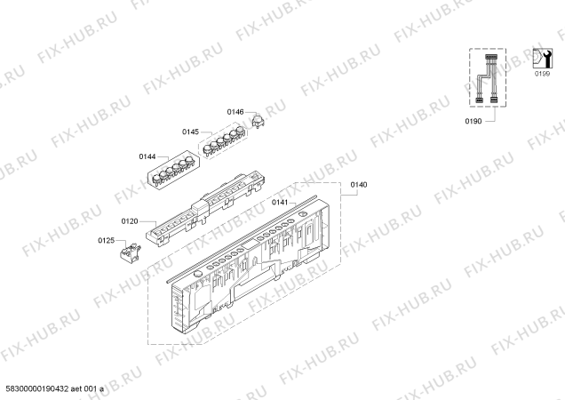 Схема №5 SR76T091EU с изображением Силовой модуль запрограммированный для посудомойки Bosch 12017230