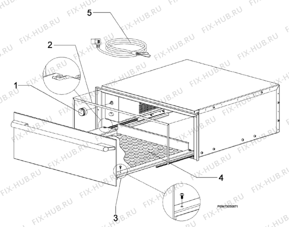 Взрыв-схема микроволновой печи Aeg Electrolux KD82103E - Схема узла Section 5