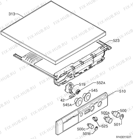 Взрыв-схема стиральной машины Zanussi WDD1022 - Схема узла Command panel 037