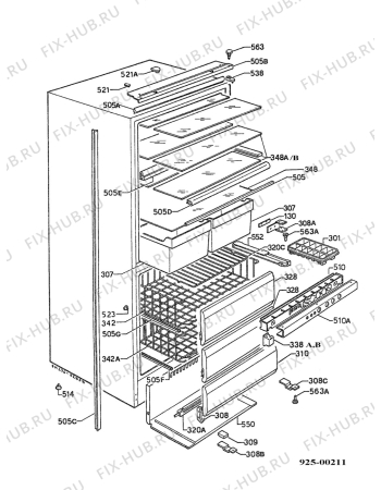 Взрыв-схема холодильника Electrolux ER3034I - Схема узла Housing 001