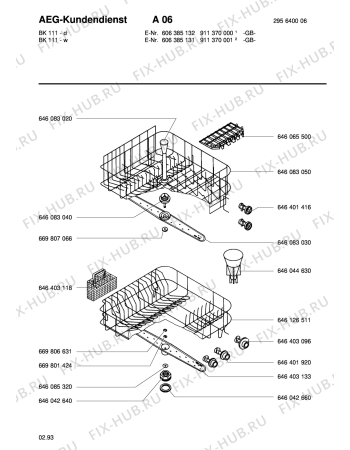 Взрыв-схема посудомоечной машины Electrolux BK111W - Схема узла Section5