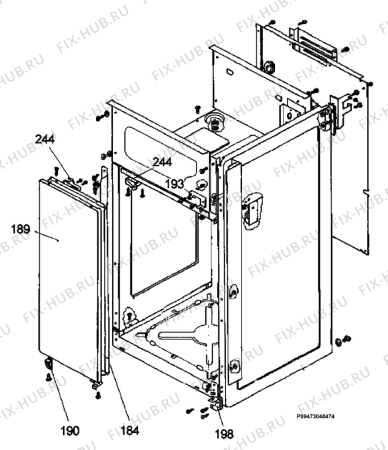 Взрыв-схема плиты (духовки) Zanussi ZCG851GW1 - Схема узла Section 2