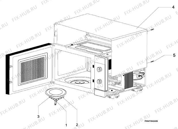 Взрыв-схема микроволновой печи Electrolux EMM20208X - Схема узла Section 7