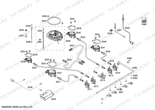 Взрыв-схема плиты (духовки) Siemens EC945RC91N ENC.EC945RC91N 4G+1W SE90F IH5 - Схема узла 02